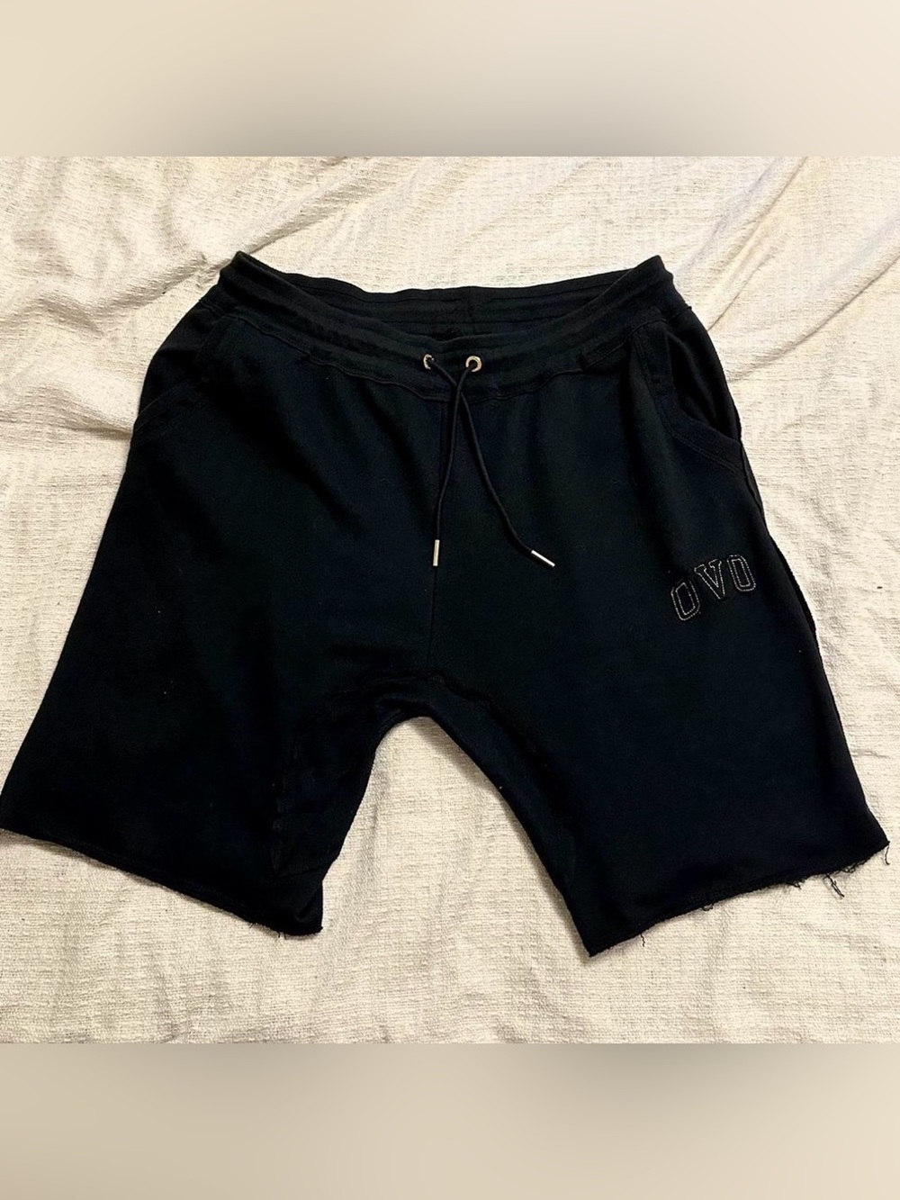 Black OVO shorts with embroidered logo
